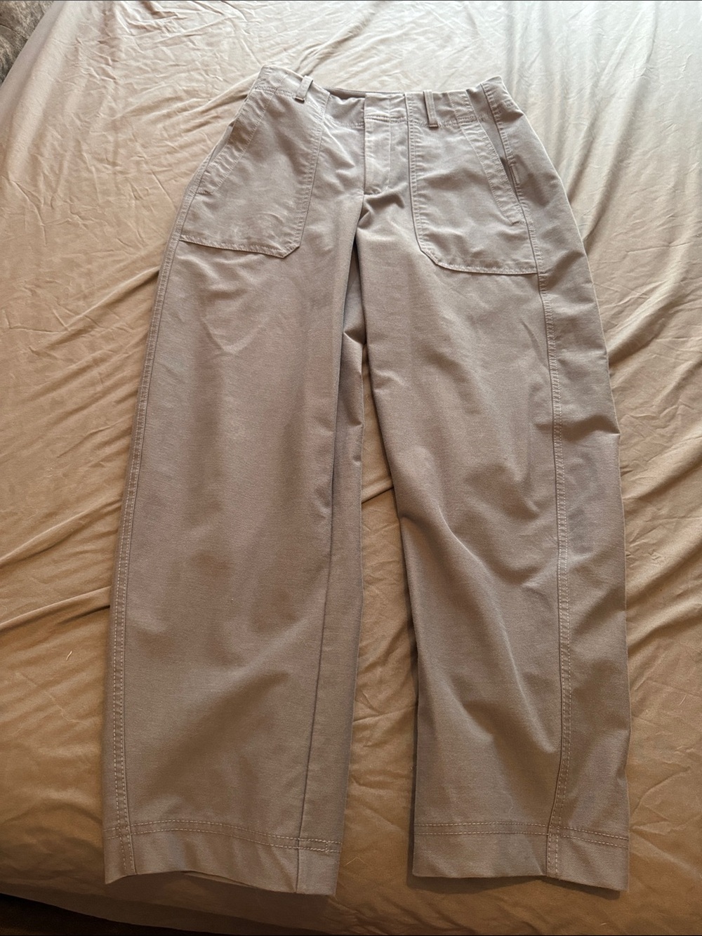 Athleta Neutral Wide-Leg Utility Trousers